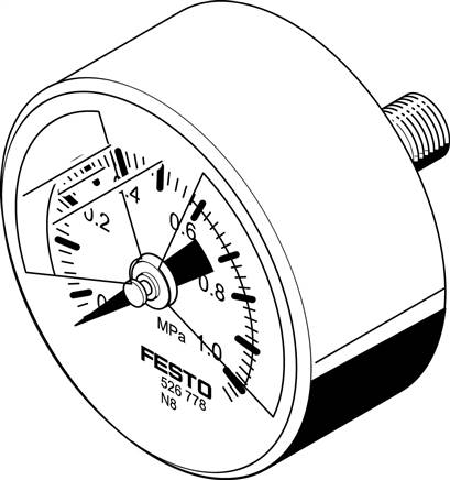 FESTO MA-40-1,0-R1/8-MPA-E-RG (526778) Manometer