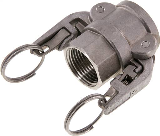 Sicherheits-Kamlock-Kupplung (D) Rp 1"(IG), Edelstahl (1.4408)