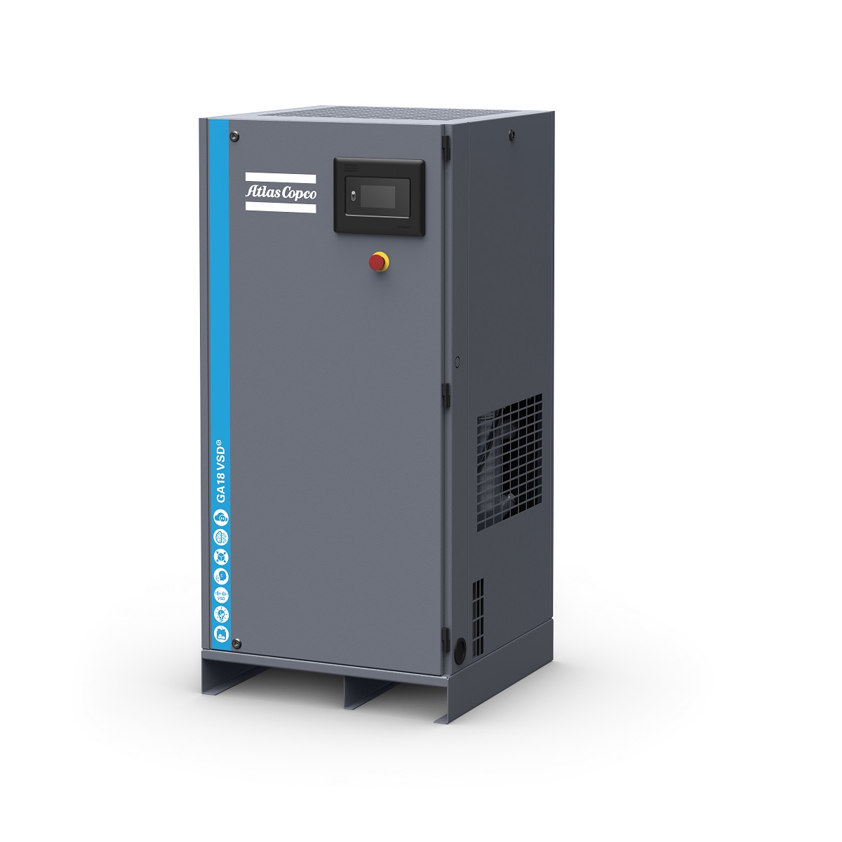 Atlas Copco Schraubenkompressor GA 5 VSDs P drehzahlgeregelt MEAC Ölbehälter AD2000