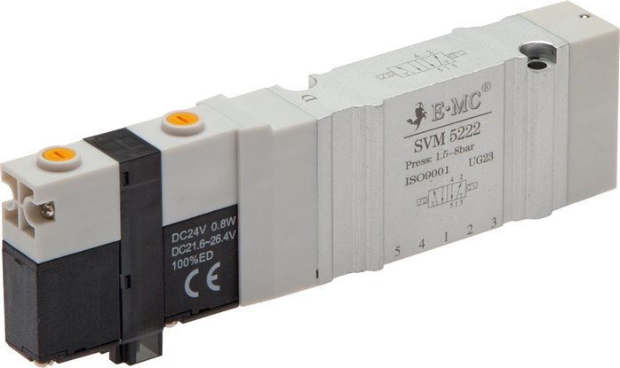 Magnetventil für S2V, 5/3-Wege (Mittelstellung entlüftet) Typ SVM 5322-E