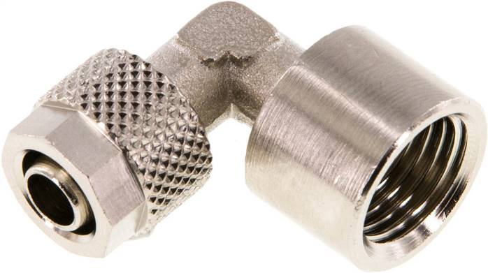 Winkel-Aufschraubverschraubung G 1/4"-8x6mm, Messing vernickelt