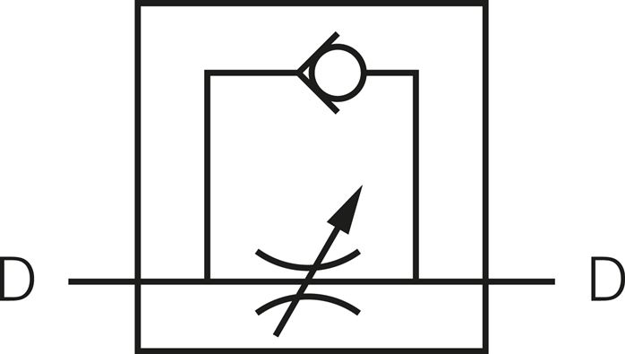Drosselrückschlagventil 3/8" (9,52 mm) Steckanschluss
