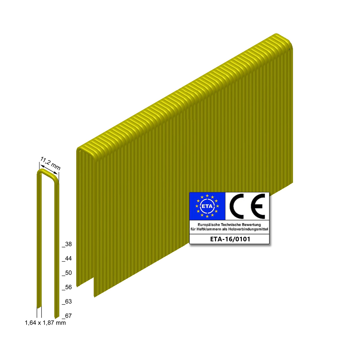 Prebena Heftklammern Q50CSVHA-ETA stark verzinkt geharzt