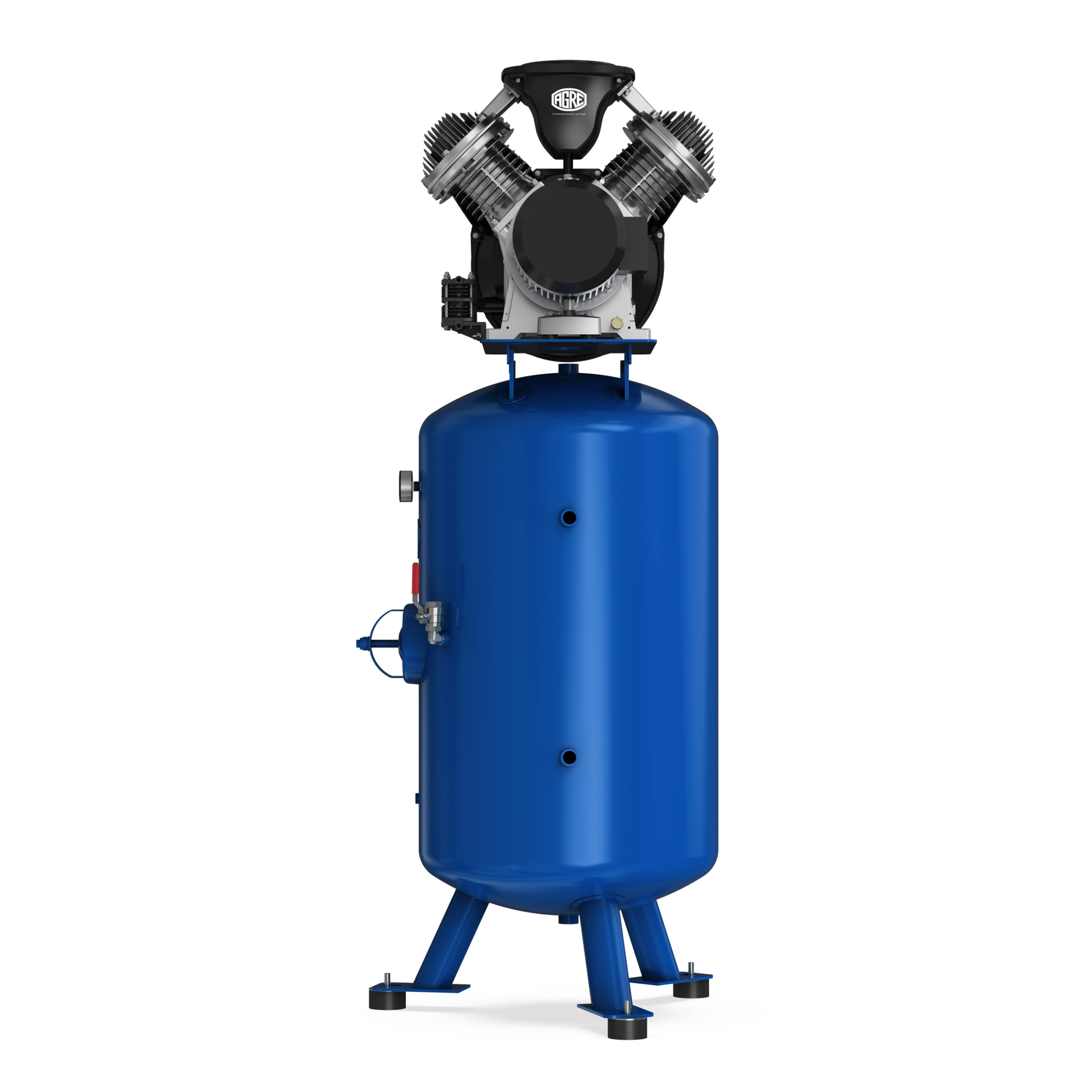 AGRE Industrie-Kolbenkompressor Typ ALG MEK-4 10 270V D auf Behälter, 4116000890