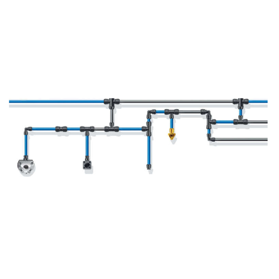 AKTION Heimwerker-Rohrleitung Starter-Set 25 m x 22 mm inkl. Zubehör