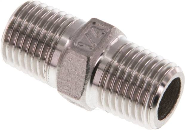 Doppelnippel R 1/4"-R 1/4", 1.4408