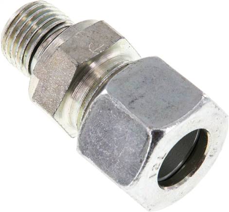 Gerade Schneidringverschr. G 1/4"-12 L (M18x1,5), Stahl verzinkt, Dichtung FKM