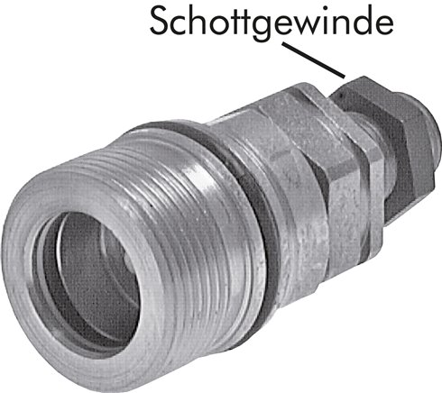 Schott-Schraubkupplung, Muffe Baugr.4, 22 L (M30x2)