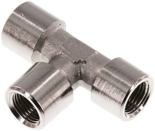 T-Stück G 1/8" (IG), Messing vernickelt