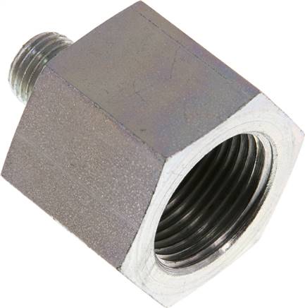 Hydraulik-Reduzierung G 1/4"(AG)-G 3/4"(IG), Stahl verzinkt, Elastomerdichtung
