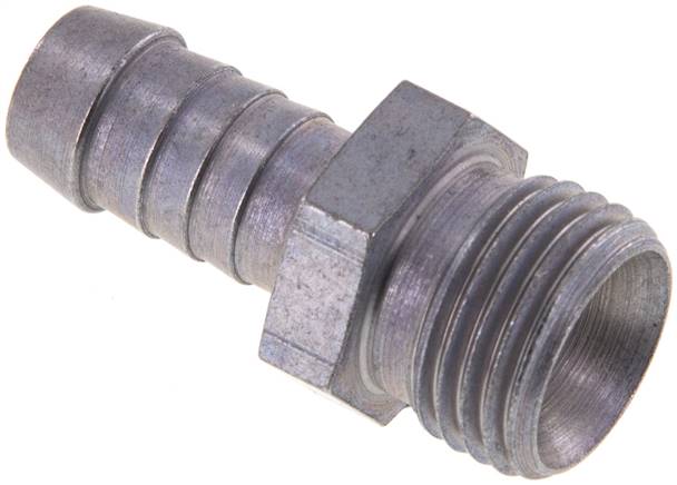 Schlauchnippel M 16x1,5 AG, 9 - 10mm, Stahl verzinkt