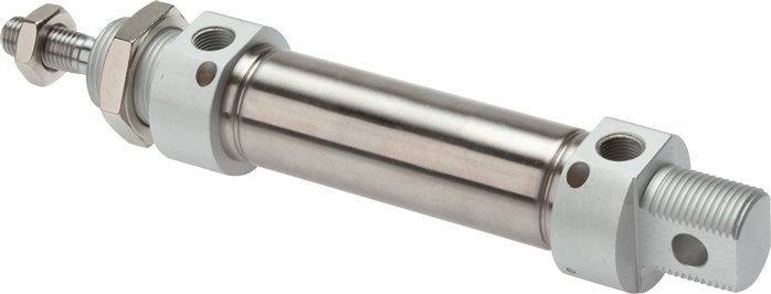 ISO 6432-Zylinder, doppeltwirkend, Kolben 20mm,Hub 80mm -Eco-Line, einstellbare Endlagendämpfung