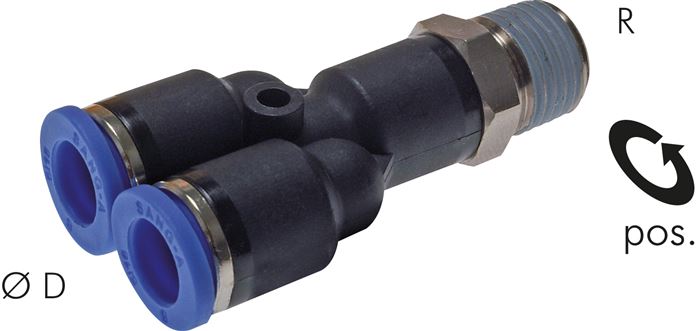 Y-Steckanschluss R 1/2"-12mm, IQS-Standard