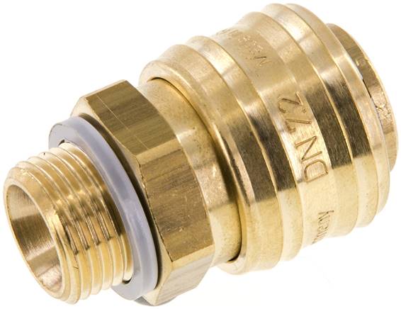 Schnellkupplung (NW7,2) G 3/8"(AG), Messing, mit FKM-Dichtungen