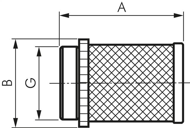 Saugkorb für Rückschlagventil G 3/4", 1.4301 / Nylon