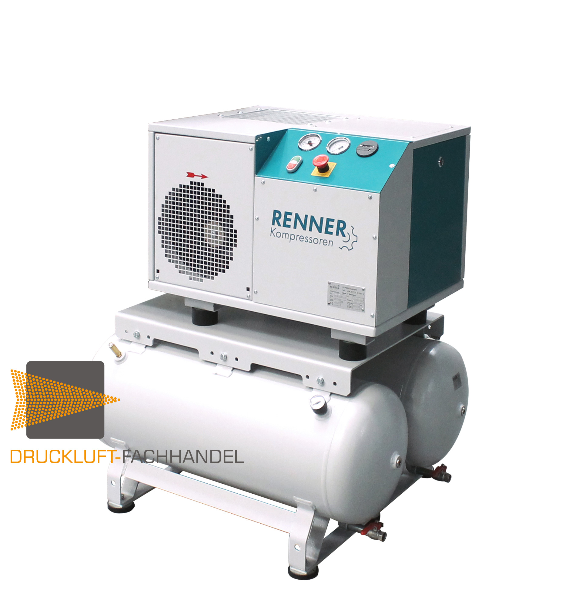 RENNER-Kompressor RSD-B 7,5 mit 2x90 L. Behälter - Schraubenkompressor