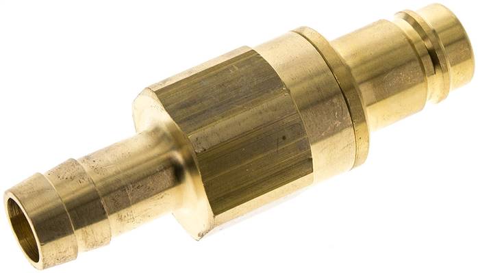 Kupplungsstecker (NW15) 19 (3/4")mm Schlauch, Messing, beidseitig absperrend