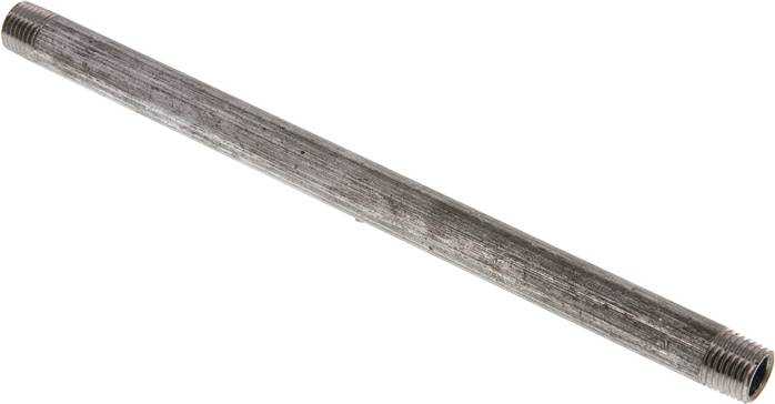 Rohrdoppelnippel R 1/4"-200mm, Stahlrohr ST 37 verzinkt