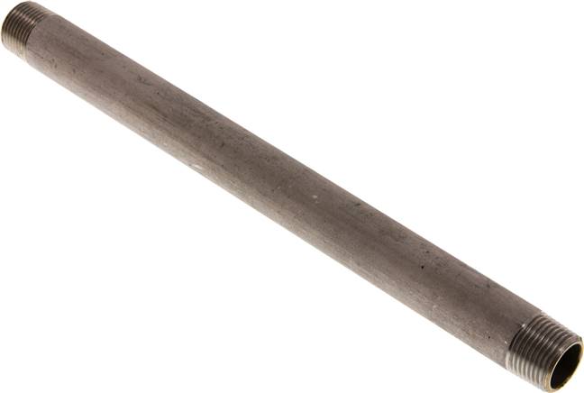 Rohrdoppelnippel R 3/8"-200mm, 1.4571