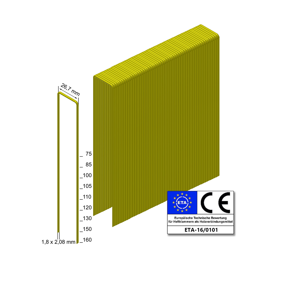 Prebena Heftklammern WD44CRFHA-ETA - rostfrei