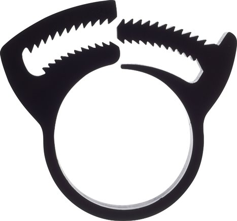 Schnapp-Schlauchschelle, Nylon, 9 - 10mm