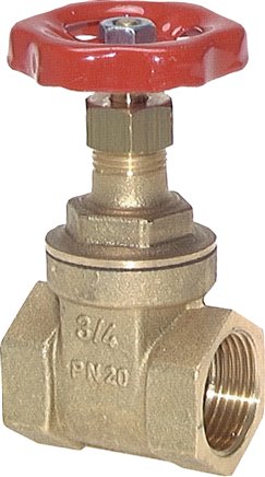 Muffen-Absperrschieber, Messing, G 3", PN 20