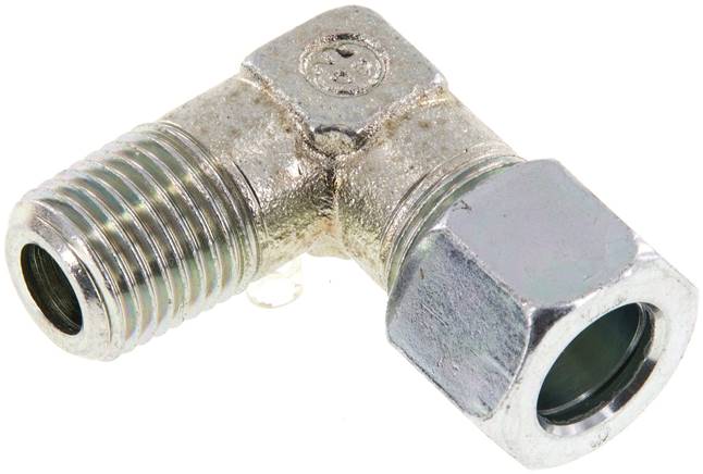 Winkel-Schneidringverschraub. R 1/4"-10 LL (M14x1), Stahl verzinkt