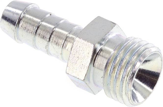 Schlauchnippel M 14x1,5 AG, 7 - 8mm, Stahl verzinkt