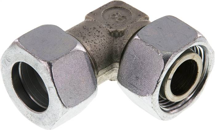 Einstellb. Winkel-Schneidringverschr. 22 L (M30x2), Stahl verzinkt