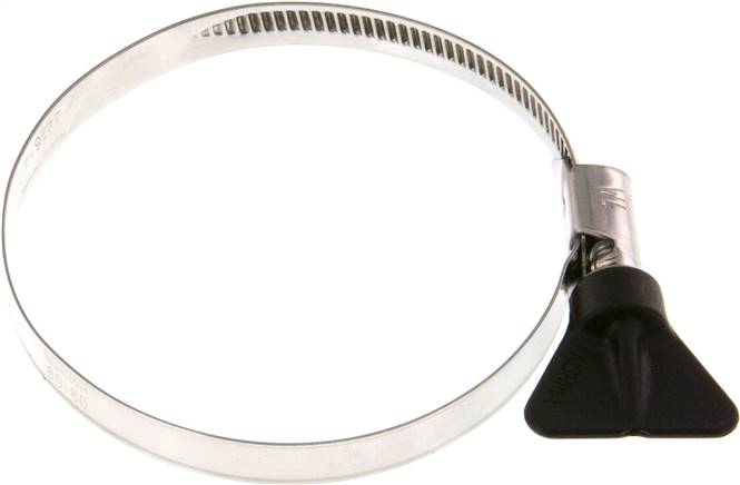 9mm Schlauchschelle 60 - 80mm, 1.4301 (W4) (NORMA) mit Flügelgriff