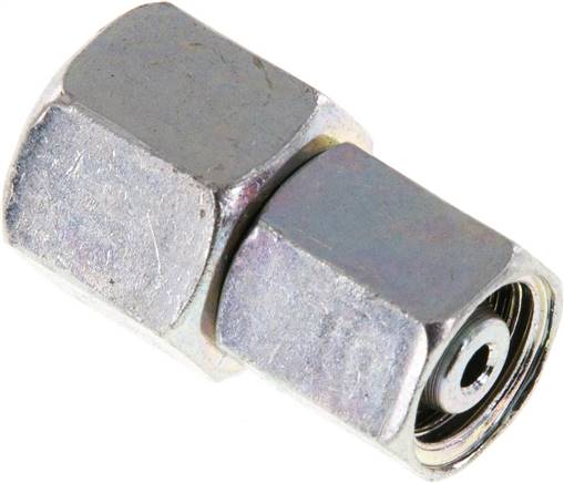 Gerader Verbinder 8 L-6 L, Stahl verzinkt, mit Dichtkegel und O-Ring