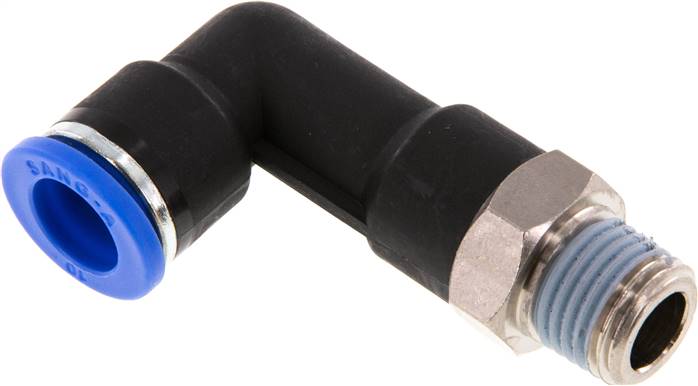 Winkel-Steckanschluss, lang R 1/4"-10mm, IQS-Standard, langer Körper
