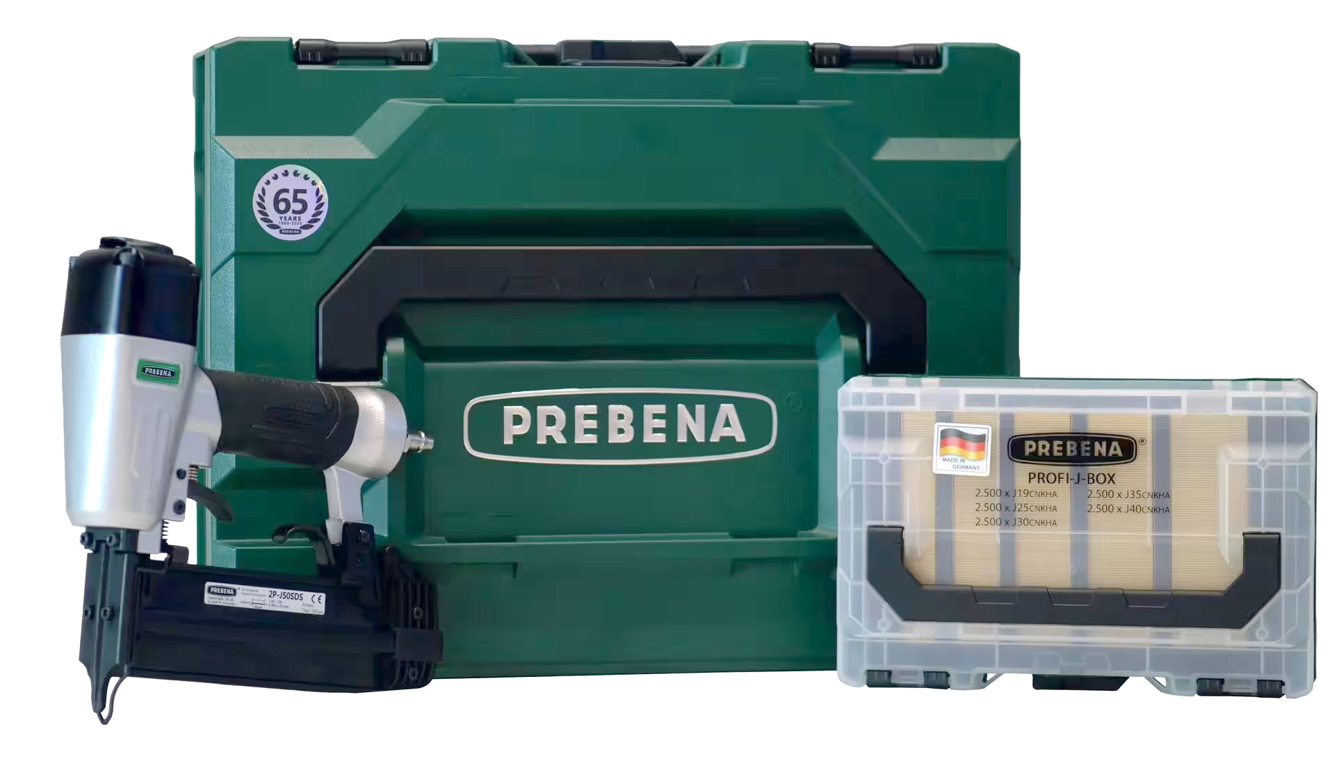 Prebena Druckluftnagler 2P-J50SDS Special Edition mit Profi J Box und metaBOX I Limitierte Auflage!