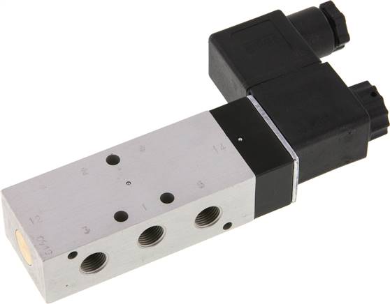 5/2-Wege Magnetventil, G 1/8", Luftfeder, 24 V=, NW 6