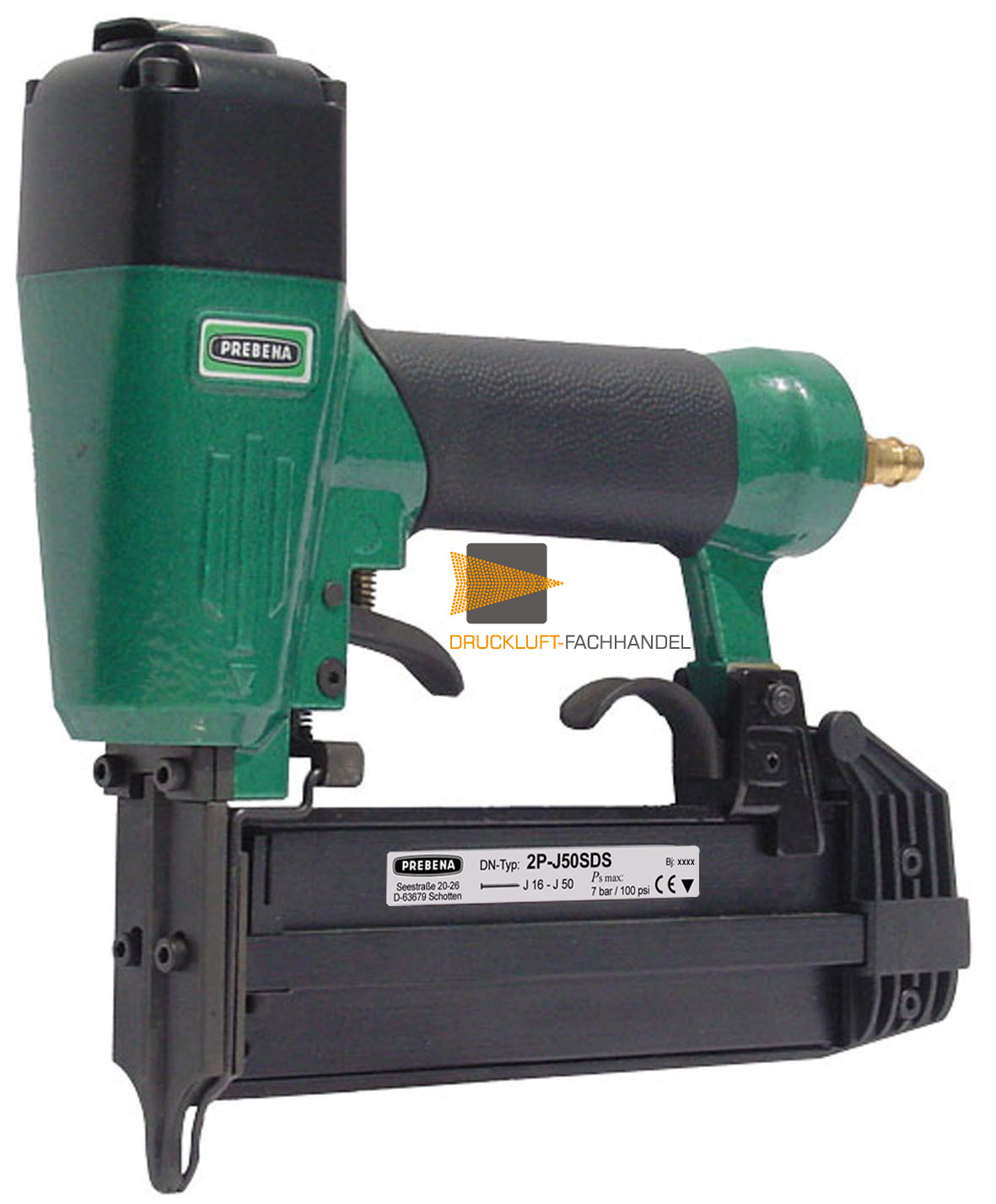 AKTION DF-Spar-Set Prebena Profi-Druckluftnagler 2P-J50SDS + J-Box + Systainer