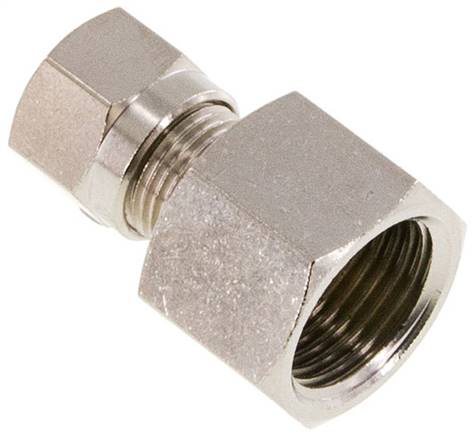 Aufschraub-Schneidringverschr. 8 LL (M12x1)-G 3/8", Messing vernickelt