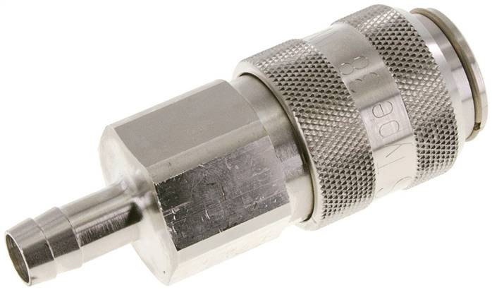 Schnellkupplung (NW15) 13 (1/2")mm Schlauch, Messing vernickelt