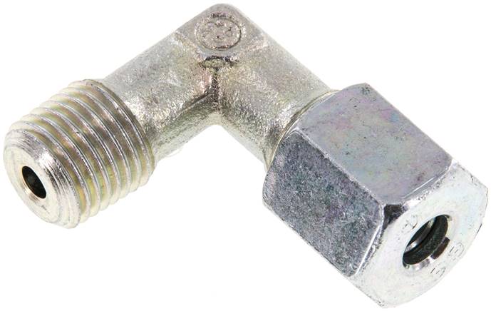 Winkel-Schneidringverschraub. R 1/4"-6 S (M14x1,5), Stahl verzinkt