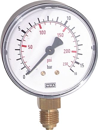 Manometer senkrecht (ST/Ms), 50mm, 0 - 16 bar, G 1/4"