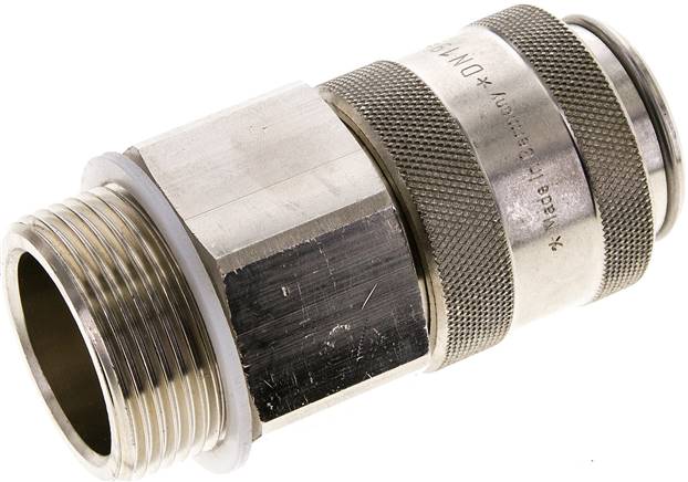 Schnellkupplung (NW19) G 1-1/4"(AG), Messing vernickelt