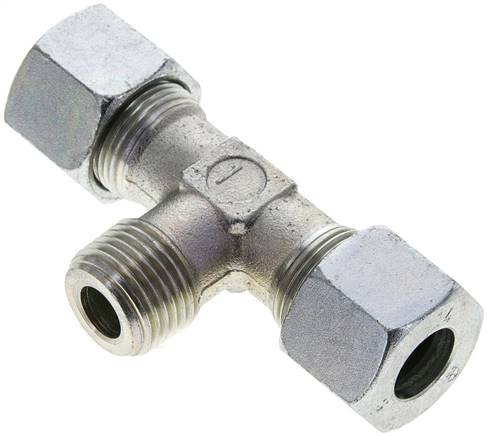 T-Schneidringverschraubung R 1/2"-14 S (M22x1,5), Stahl verzinkt