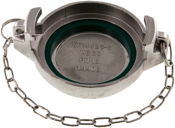 Tankwagenkupplung Verschlussdeckel, 1.4408 für VK 80 ES