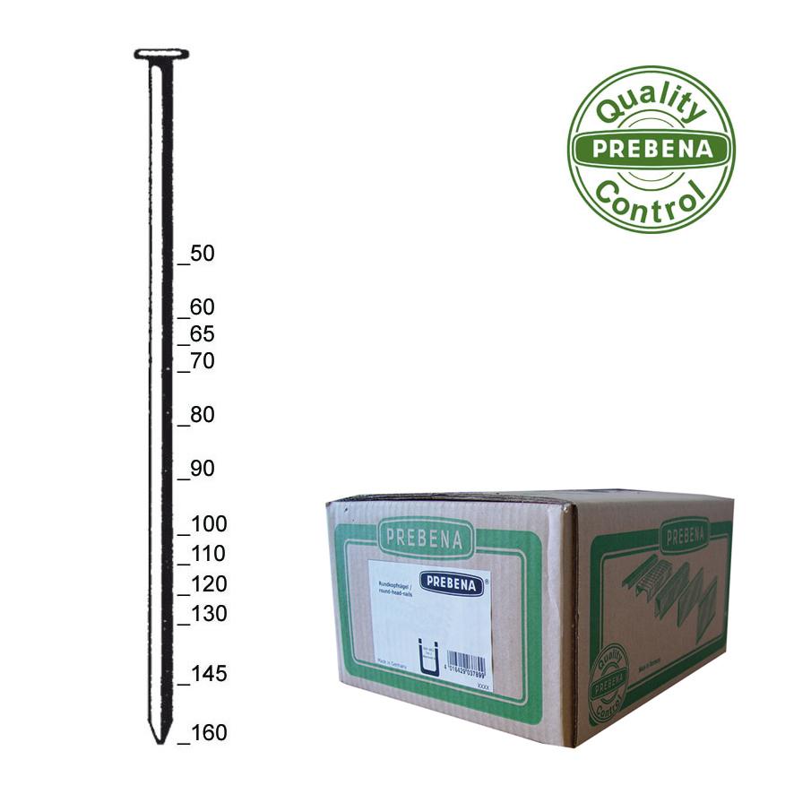 Prebena Streifennägel RK42/145BK Glattschaft