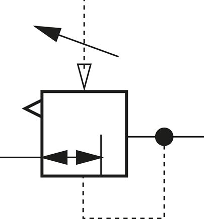 Präzisionsdruckregler (Volumenbooster) G 1/2", mit Justageknopf zur Offseteinstellung bis +1 bar
