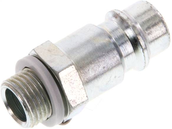 Kupplungsstecker (NW7,2) G 1/8"(AG), Stahl gehärtet & verzinkt