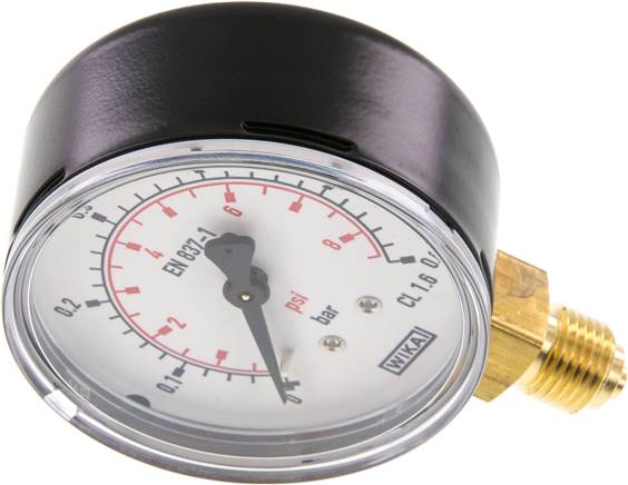 Manometer senkrecht (ST/Ms), 63mm, 0 - 0,6 bar, G 1/4"