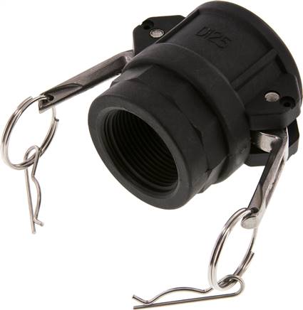 Kamlock-Kupplung (D) Rp 1-1/4"(IG), Polypropylen, Stecker mit reduziertem Anschluss