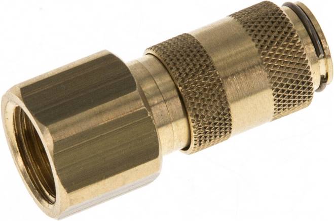 Schnellkupplung (NW2,7) G 1/8"(IG), Messing, für Stecker beidseitig absperrend