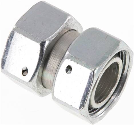 Gerader Verbinder 28 L-28 L, Stahl verzinkt, mit Dichtkegel und O-Ring