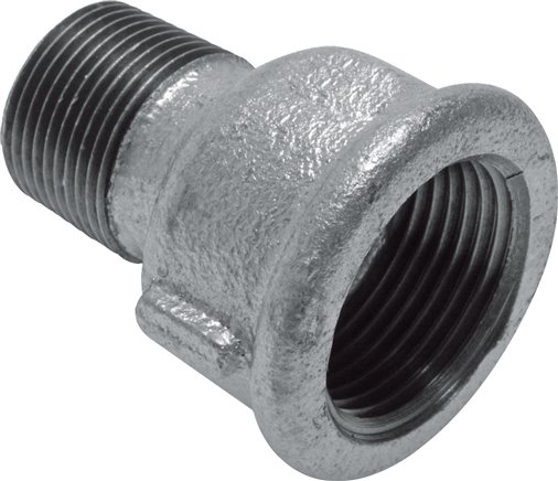 Reduziernippel R 3/4"(AG)-Rp 1"(IG), Temperguss verzinkt
